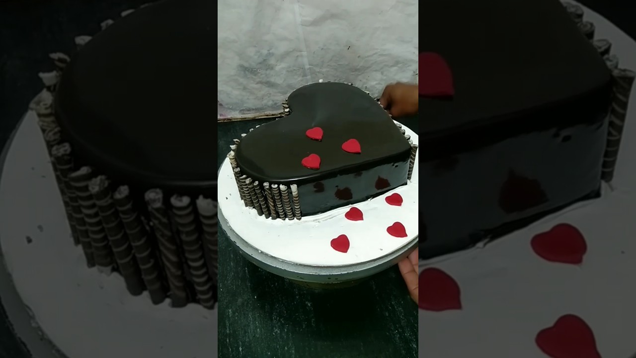 chocolate cake/ truffle heart shape ❤️