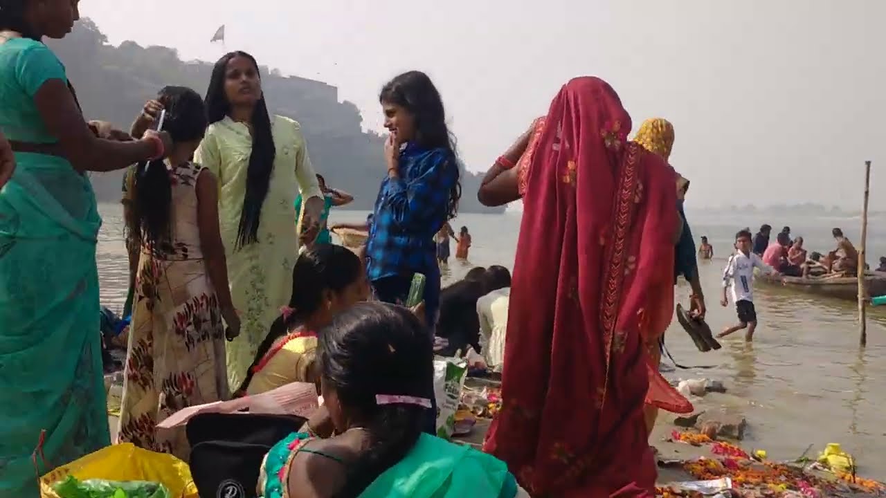 गंगा स्नान चुनार घाट ।। Ganga snan chunar chat mirzapur | bakwas gane shakti ke