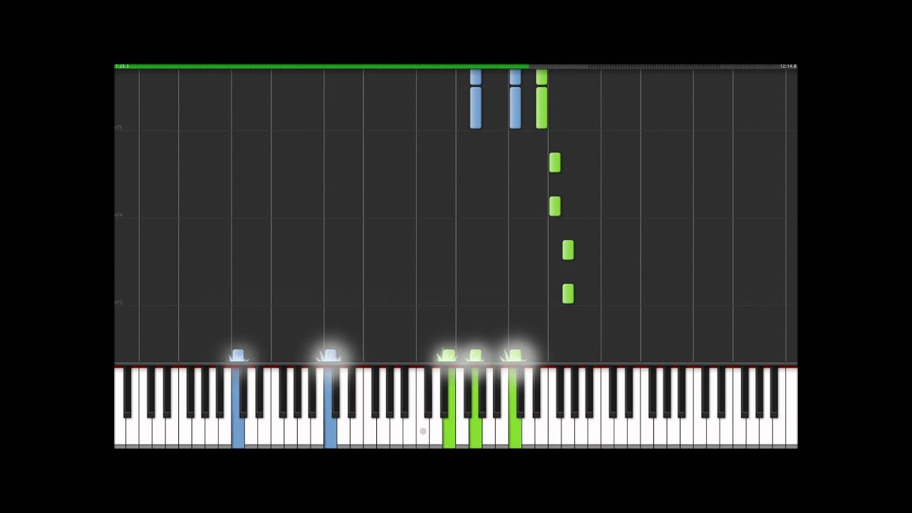 Wolfgang Amadeus Mozart - Twinkle Twinkle Little Star - Synthesia - 100% Speed