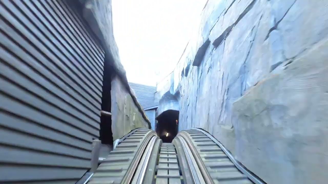 Rutschebanen Tivoli lights on mounted onride pov 4K
