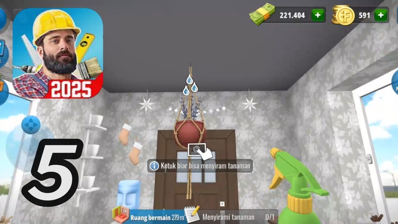 House flipper : desain rumah || gameplay tutorial - part 5 (android)