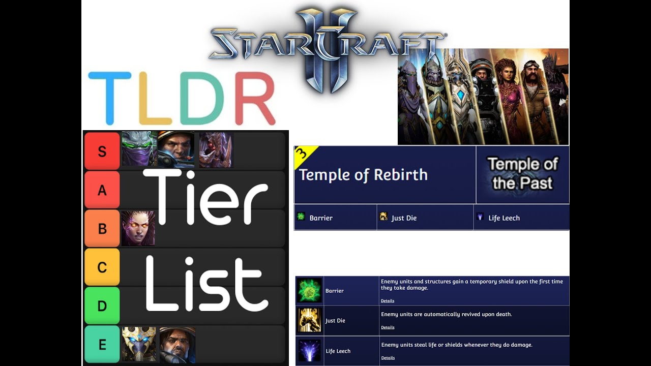 [TLDR Tier List] Temple of Rebirth [Starcraft 2 Co-op Mutation]
