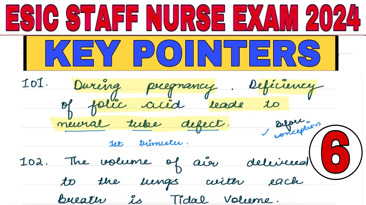 ESIC NURSING OFFICER EXAM PREPARATION | KEY POINTERS FOR ESIC EXAM | PREVIOUS YEAR ESIC EXAM PAPER