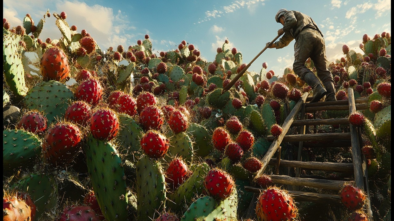 Cultivation And Harvesting Prickly Pear - Amazing agriculture Technology - Prickly Pear Processing