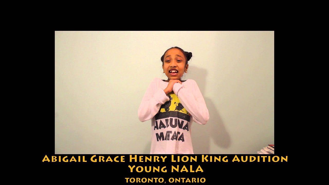 Abigail Grace Henry Young Nala Audition