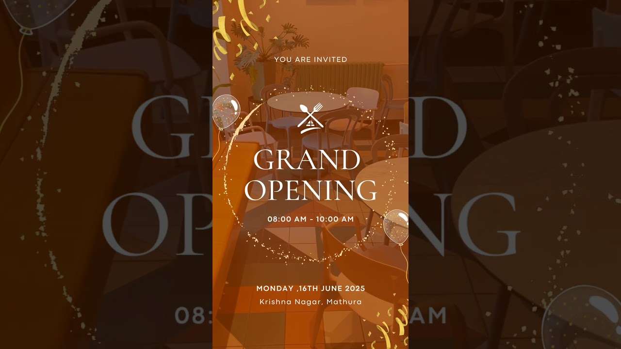Grand Opening Invitation ☕🍽️ #cafe #opening #new #coffee #food #graphic #design #india #callnow