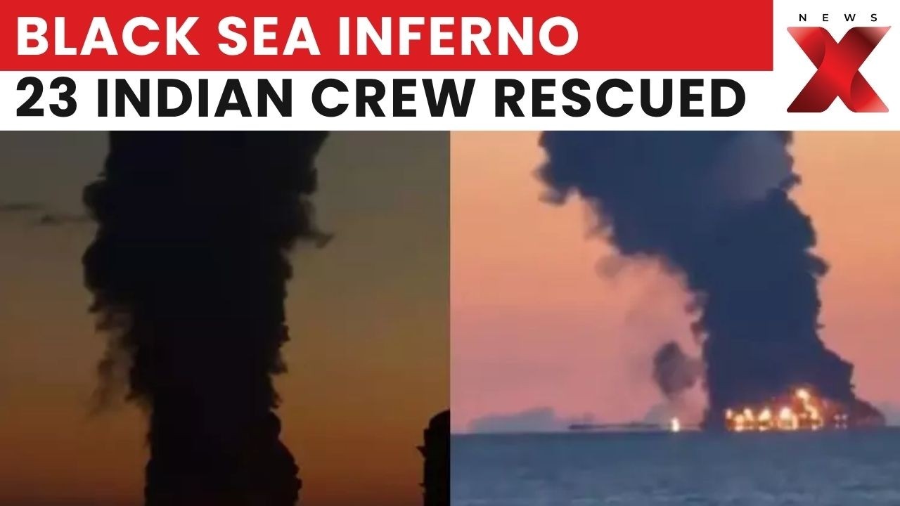 Black Sea Tanker Fire: All 23 Indian Crew Members Rescued After Drone Attack | BREAKING NEWS