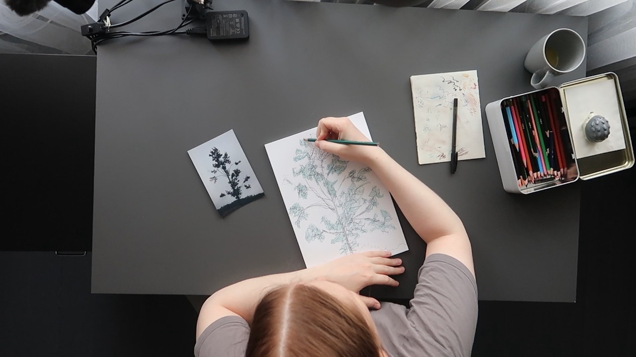 art process in real time | drawing without expectations | no talking, no music