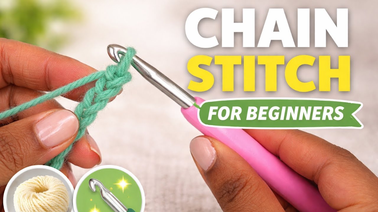 How to Crochet a CHAIN STITCH| CHAIN FOUNDATION for Absolute BEGINNERS| Easy Step-by-Step Tutorial