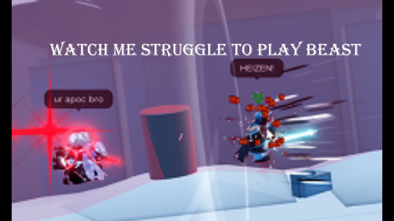 me struggling to play beast on peroxide [Roblox]