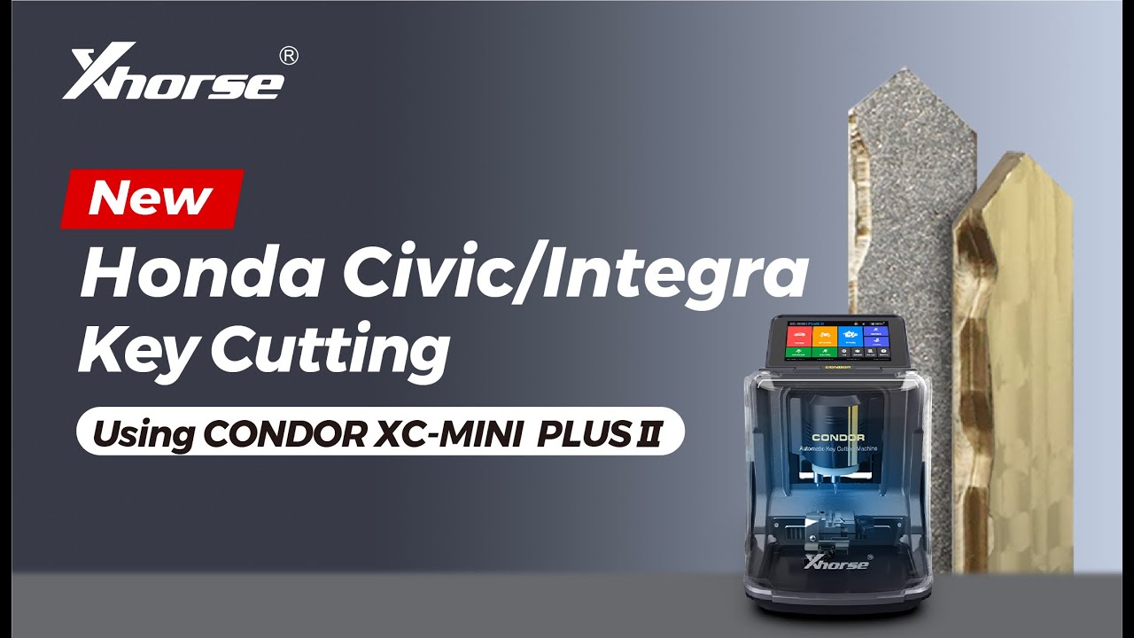 How to Duplicate New Honda Civic/Integra Key using CONDOR XC-MINI PLUS II | Xhorse