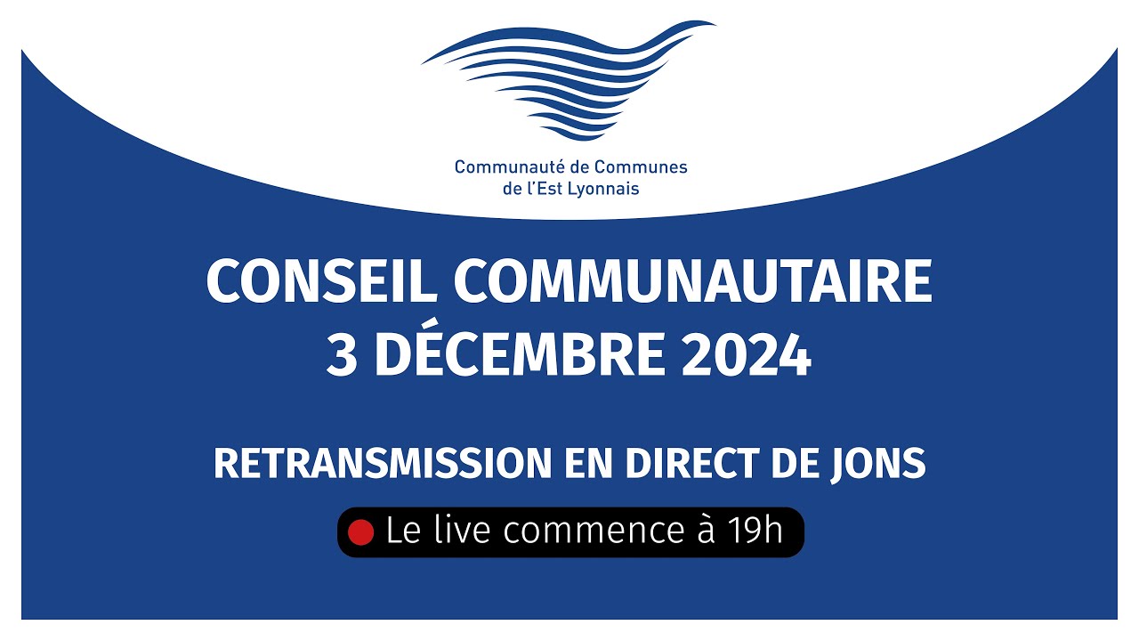 Conseil communautaire du mardi 3 décembre 2024