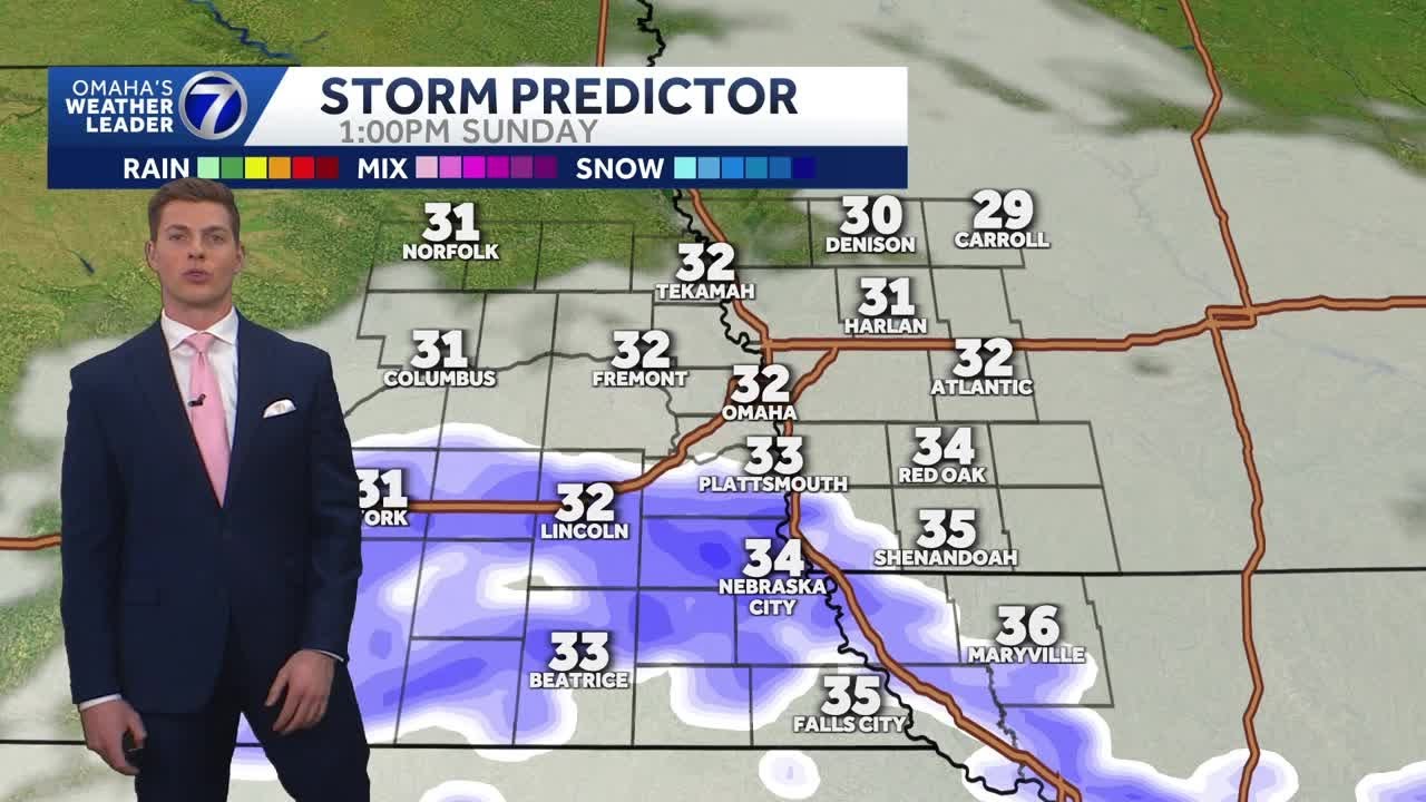 Light snow Sunday mostly south of Omaha