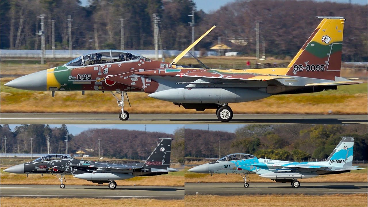 Hyakuri Air Base:  F-15DJ Aggressors, F-2, and more #japan (茨城空港