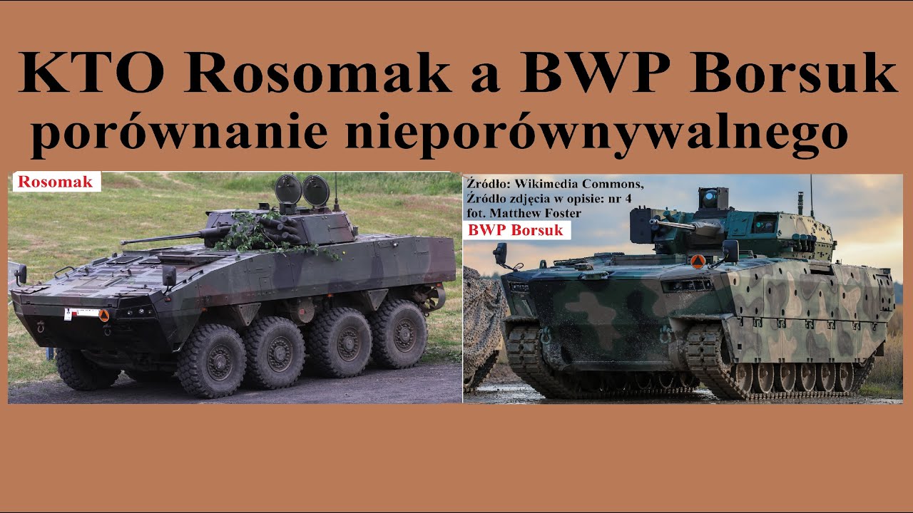 KTO Rosomak a BWP Borsuk - porównanie
