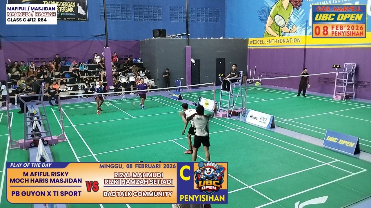 UBC OPEN 2026 SEASON 1 CLASS C AFIFUL+HARIS (GUYON X TI SPORT) VS RIZAL+RIZKI (BADTALK COMMUNITY)