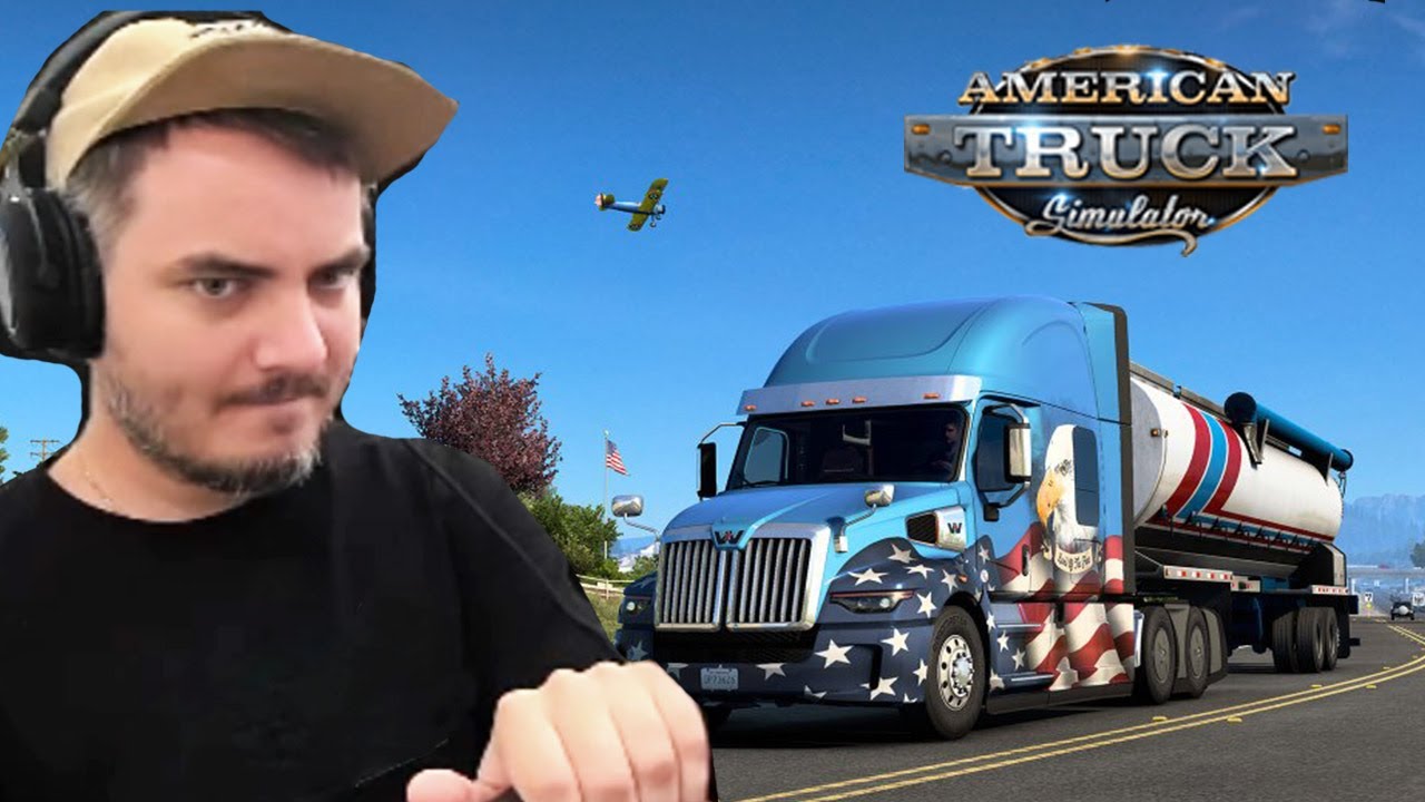 Мэддисон катается по Америке и отвечает на вопросы в American Truck Simulator