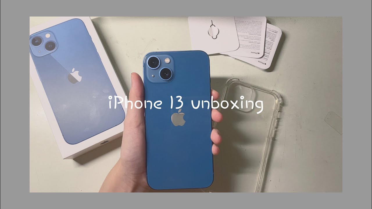 iPhone 13 (blue) unboxing | asmr + set up + comparison (aesthetic) | vlog❣️