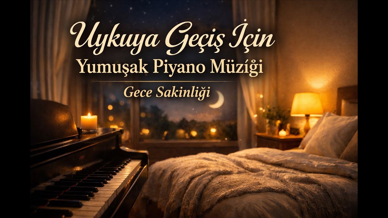 Uykuya Geçiş İçin Yumuşak Piyano Müziği | Gece Sakinliği