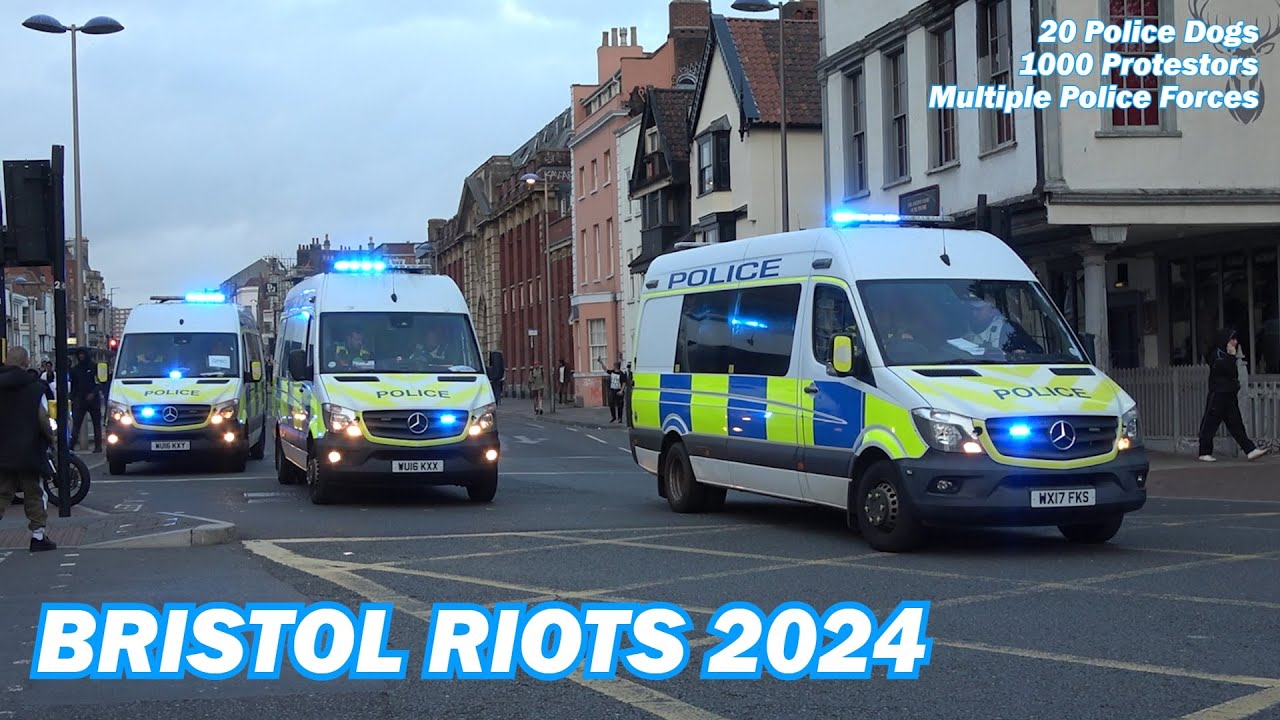 BRISTOL RIOTS 2024 | Multiple Police Forces Deal with 1000s of Protestors