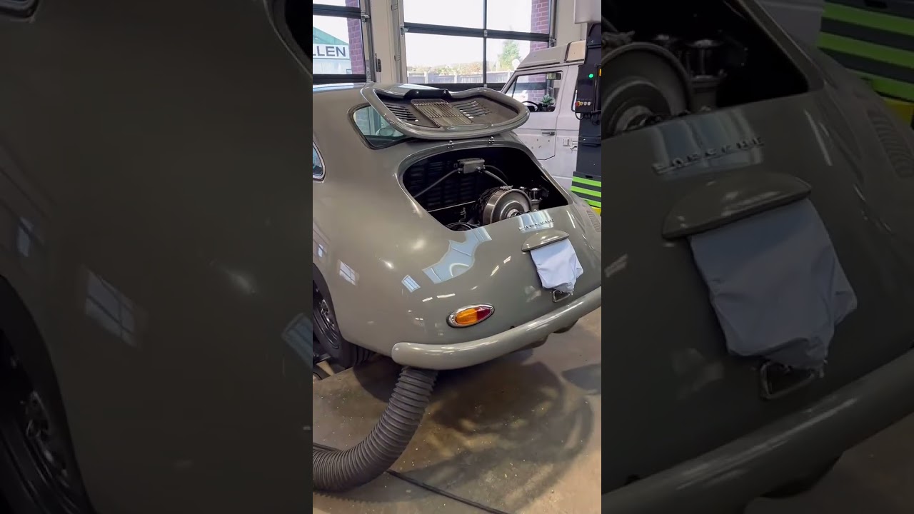 Classic Porsche 356 Gets Warmed Up! #porsche #classiccars #racecars #shorts