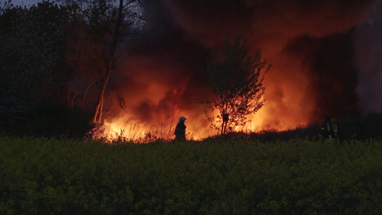 Großbrand an der alten Ziegelei in Hohenmölsen.