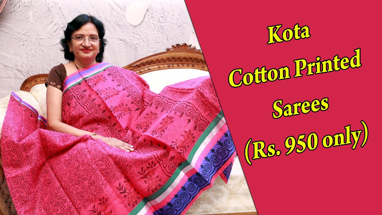 Kota Cotton Printed Sarees (Rs. 950 only) II Lalithareddy Saree Styles II