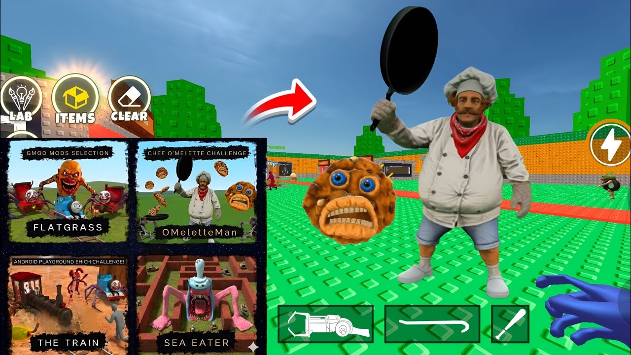 Omelette Man From Dark Pals The First Floor In Nextbots In Playground 