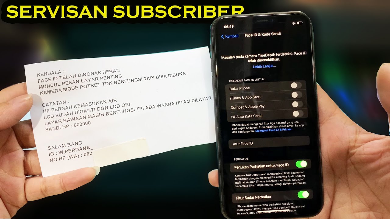 Masuk air face id nonaktif ?? iPhone 11 dari subscriber !! Water Damage Dot Projector Repair