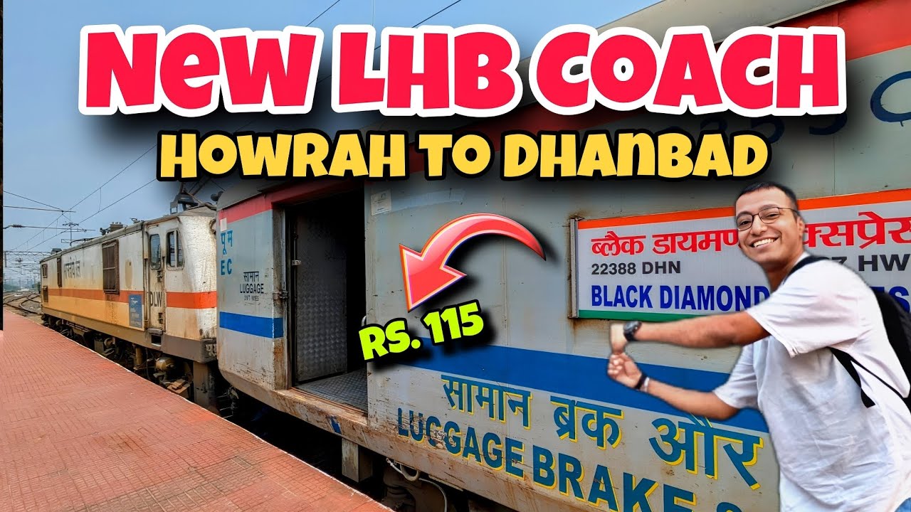 Black Diamond Express gets LHB | Howrah to Dhanbad Full Journey