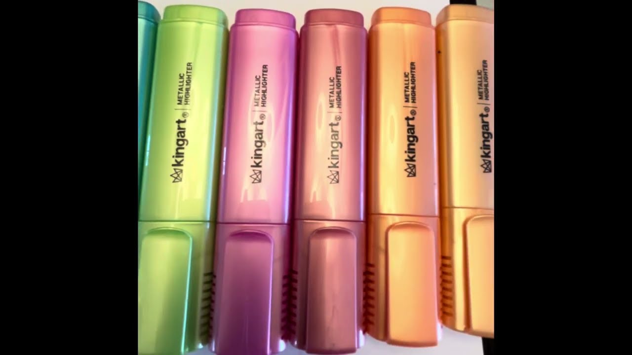 Episode 120:  Glitter/Metallic Highlighters Part 1 - King Art Metallic #pens #highlighters