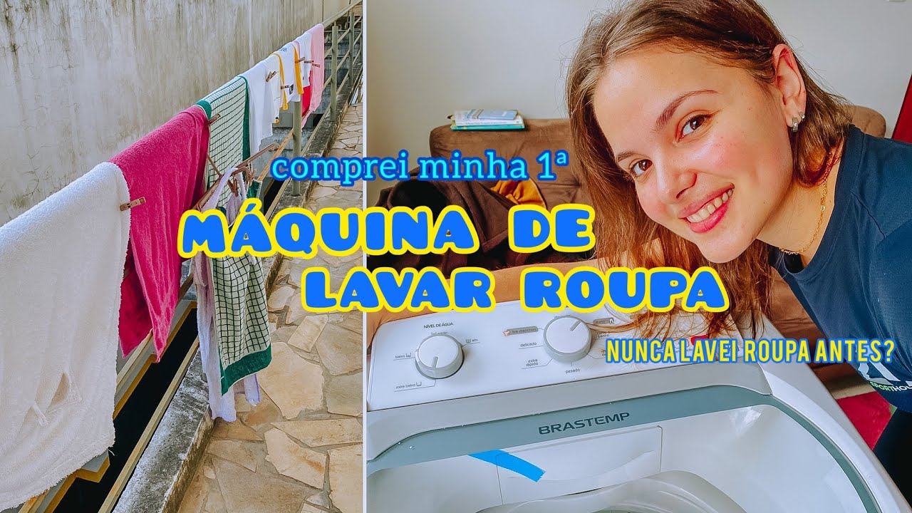 COMPREI UMA MÁQUINA DE LAVAR| lavei roupa pela PRIMEIRA vez