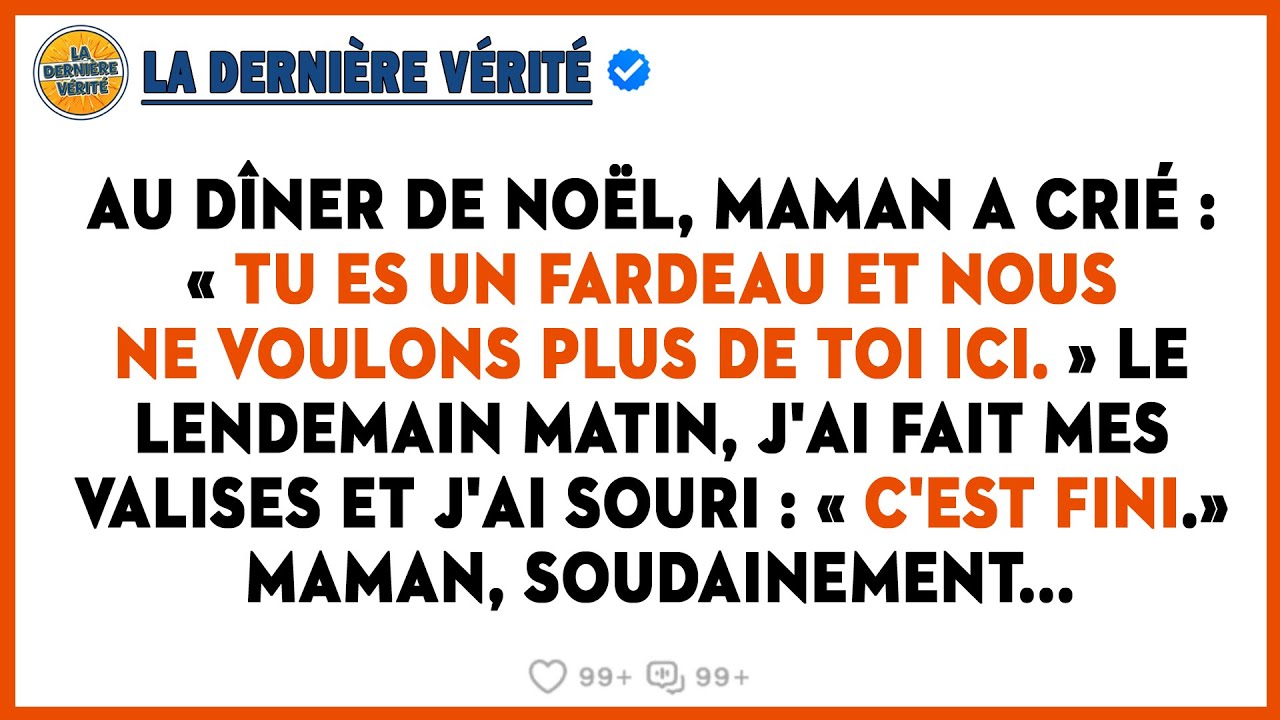 Au Dîner De Noël, Maman A Crié : « Tu Es Un Fardeau Et Nous Ne Voulons Plus De Toi Ici. » Le...