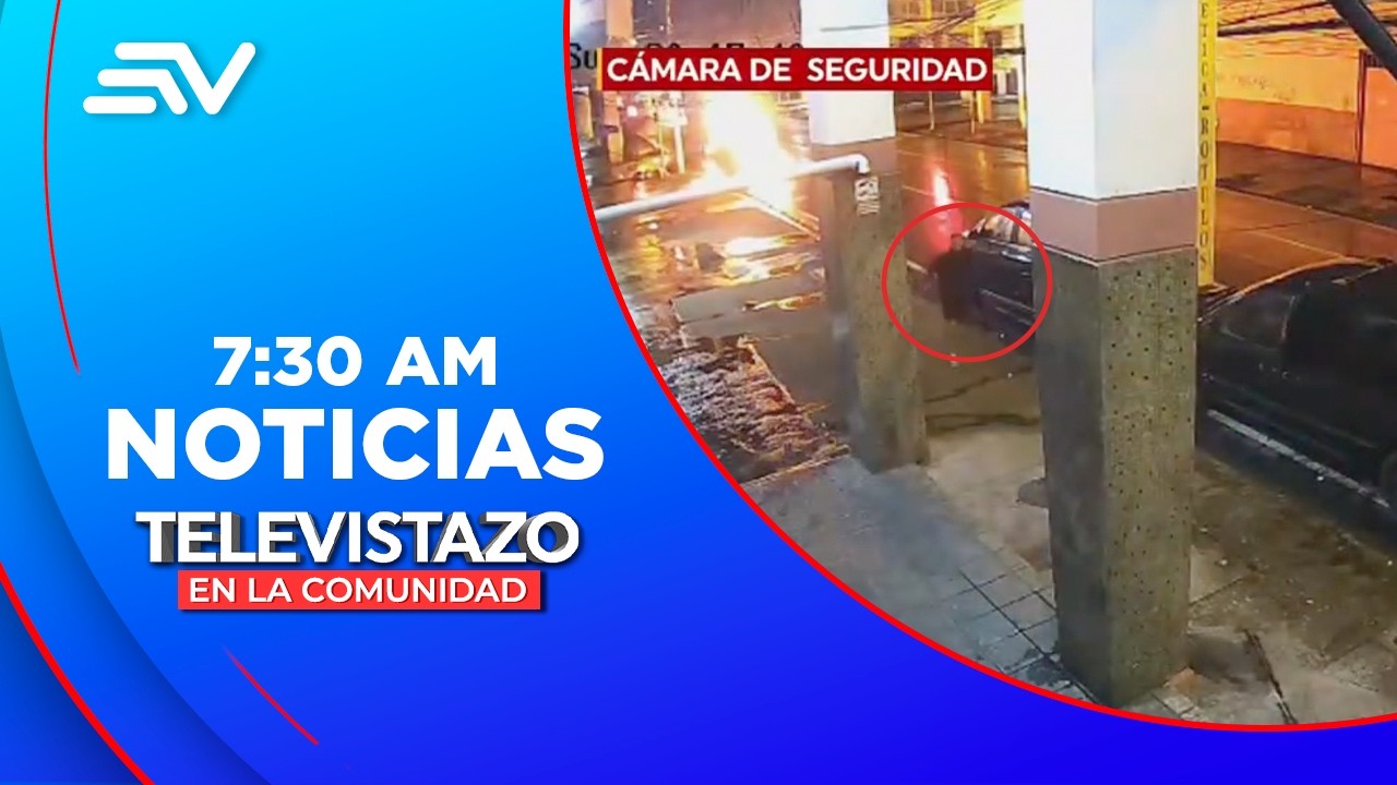 Hombre roció combustible e incendió carro en el centro de Guayaquil  | Televistazo | Ecuavisa