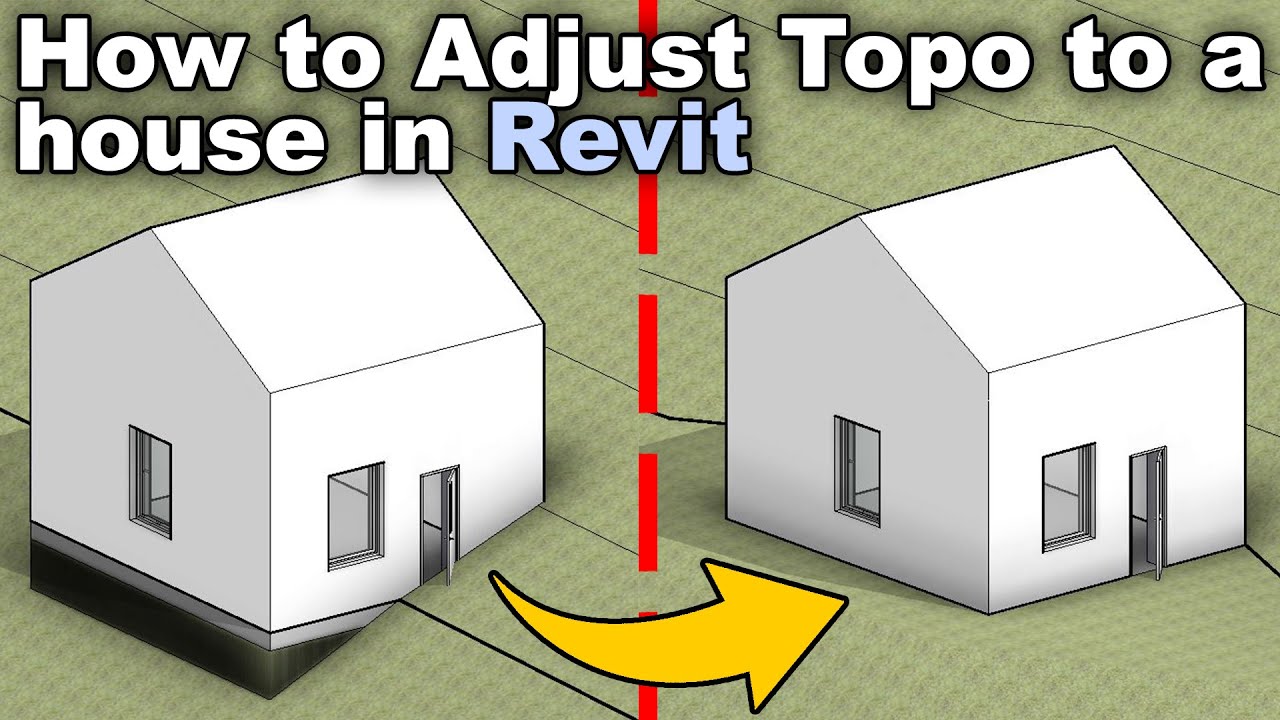 How to Adjust Topography / Site to the Building in Revit Tutorial