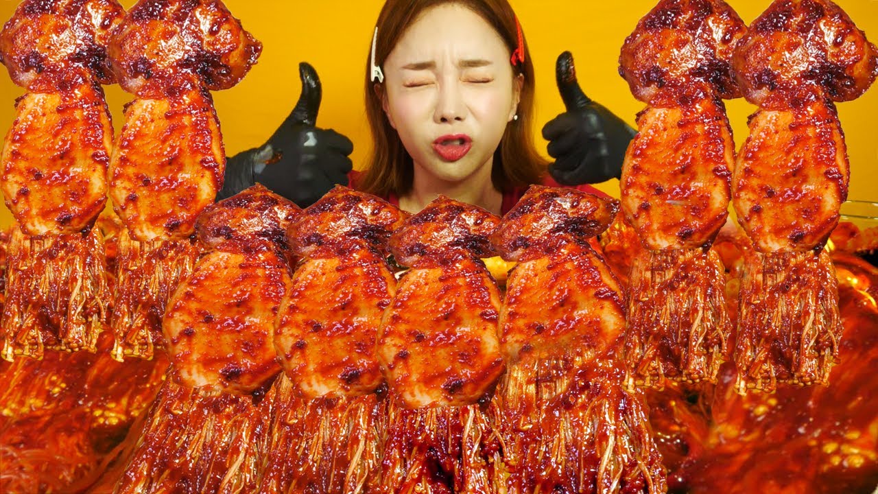 RUS SUB) кальмар морские продукты🔥Spicy Seafood🦑Boil Feat. Squid Mushroom ASMR Eatingshow Ssoyoung