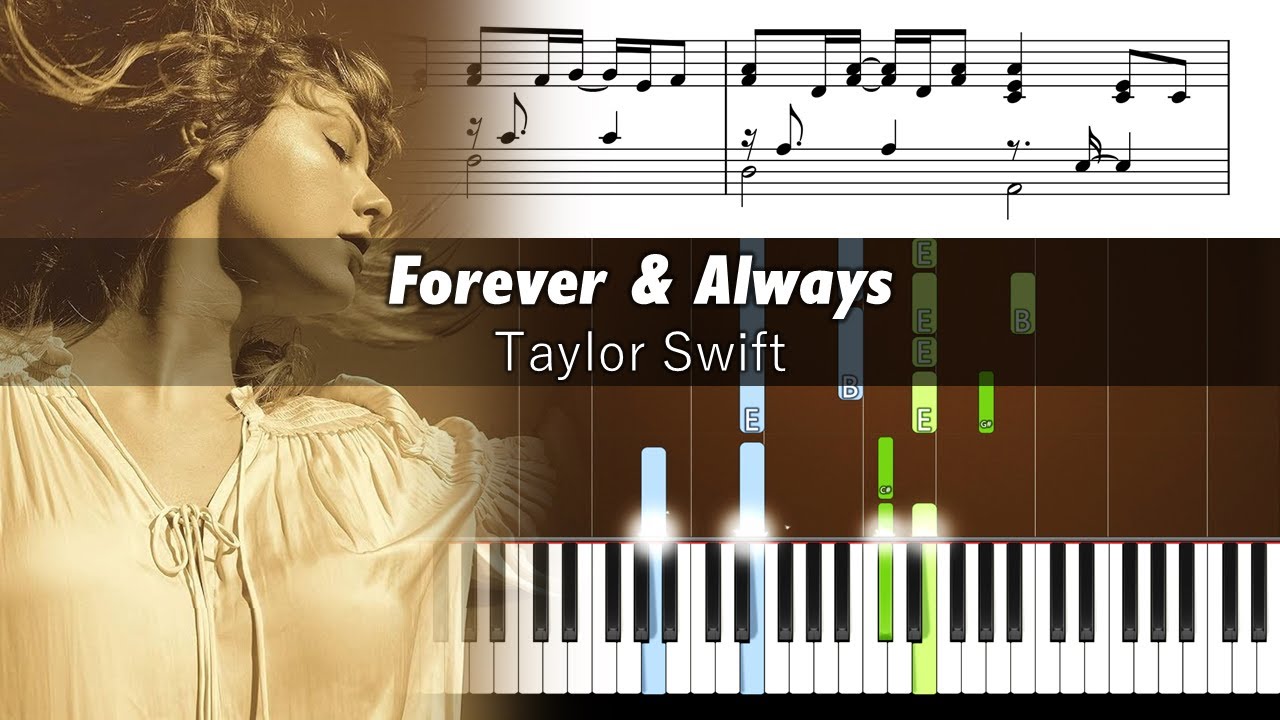 Taylor Swift - Forever & Always (Piano Version) - Accurate Piano Tutorial with Sheet Music