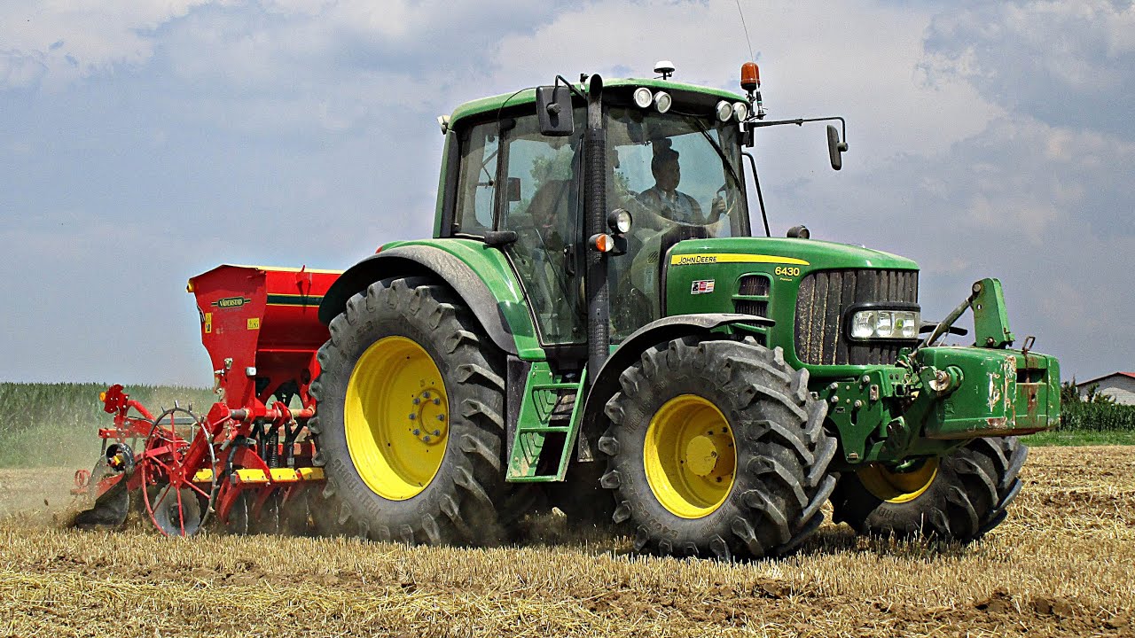 John Deere 6430 Premium & Vaderstad Carrier Drill 300 - Semina soia 2015 - Adami G.