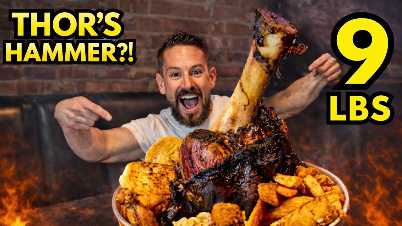 9 LB Thor&rsquo;s Hammer Eating Challenge | 1 Hour to Finish