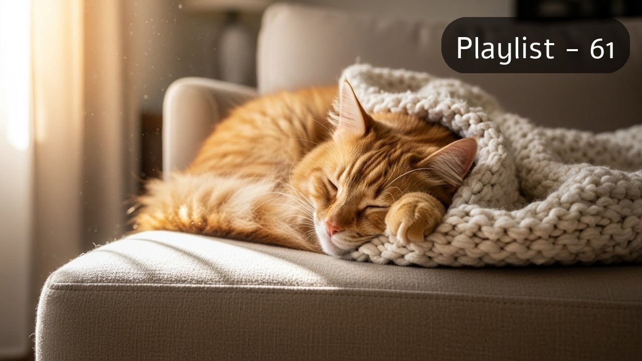 [Track - 61] Soft Piano Relaxation with a Sleeping Kitten
