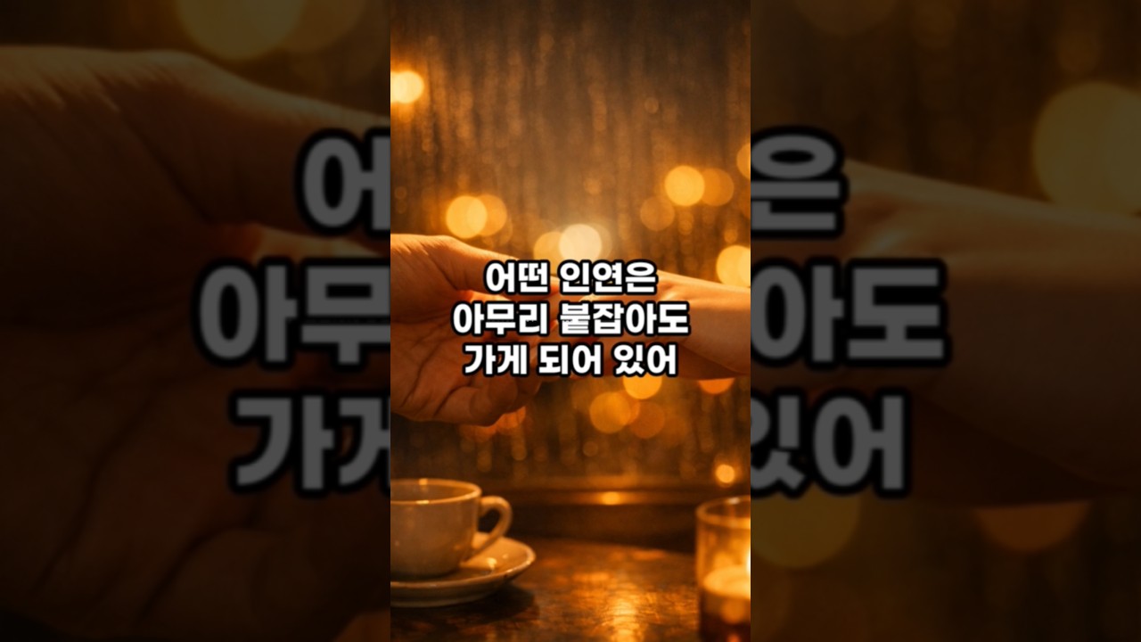 열심히 했는데 떠난 거잖아. 그게 네 잘못이야? #인간관계 #떠난사람 #인연