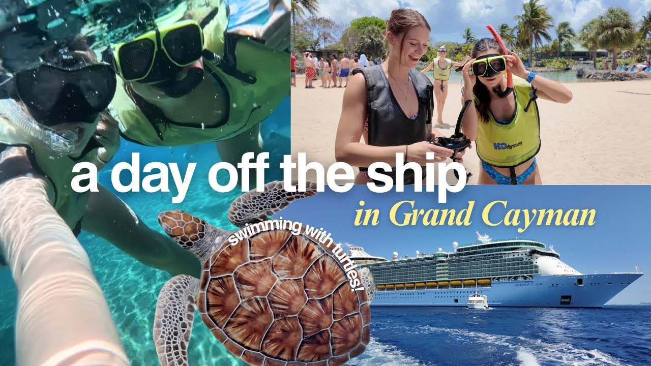 Swimming with Turtles in Grand Cayman | Cruise Port Day Vlog