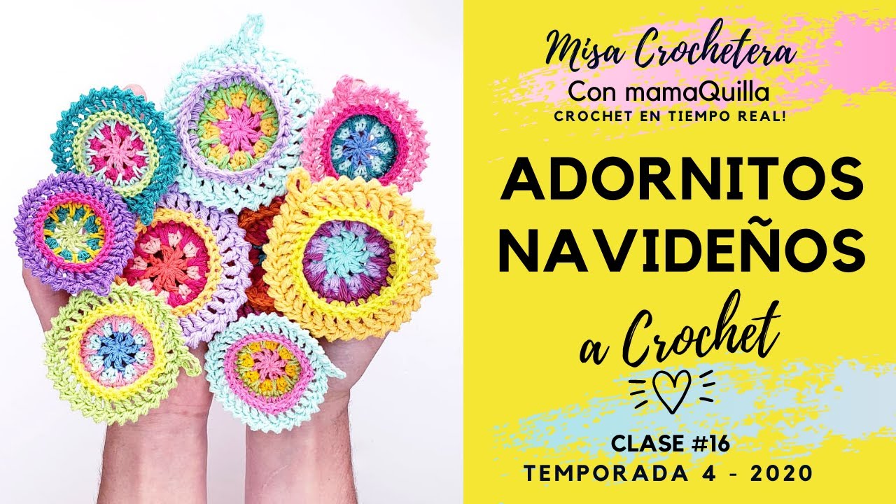ADORNITOS NAVIDEÑOS a Crochet!┃Aprendé En Tiempo Real con mamaQuilla!
