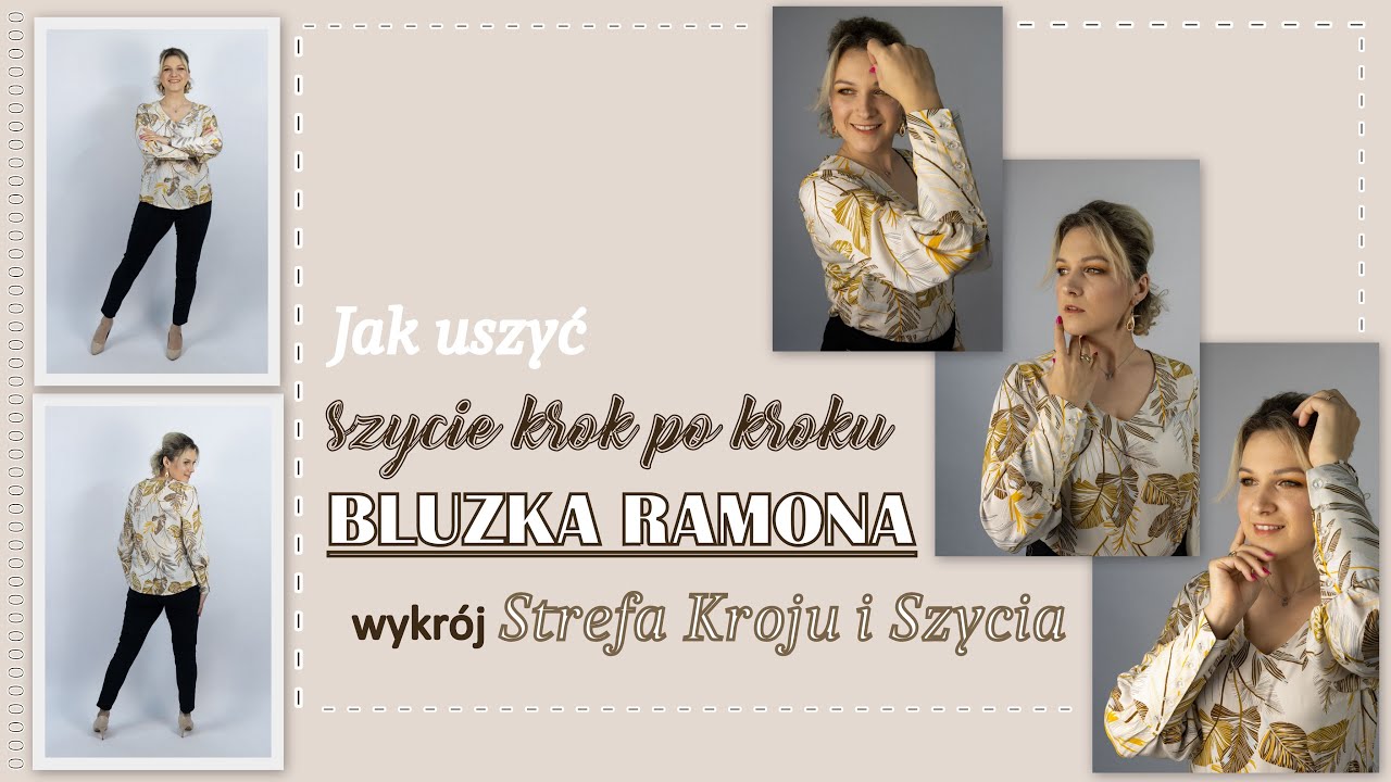 Jak uszyć BLUZKĘ RAMONA - Krok po Kroku - Wykrój Strefa Kroju i Szycia