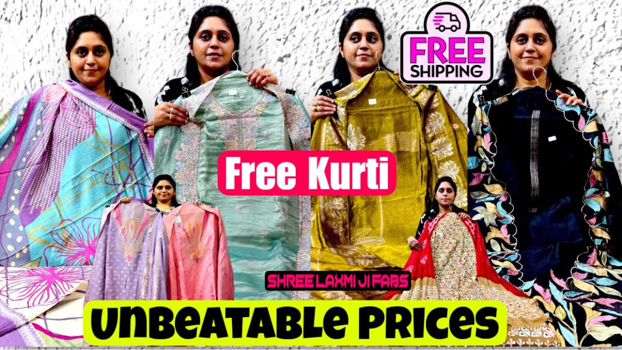 Stunning Suit Fabrics in Cotton, Tissue, Muslin, Georgette, Crepe & Much More at Shree Laxmi Ji Fabs