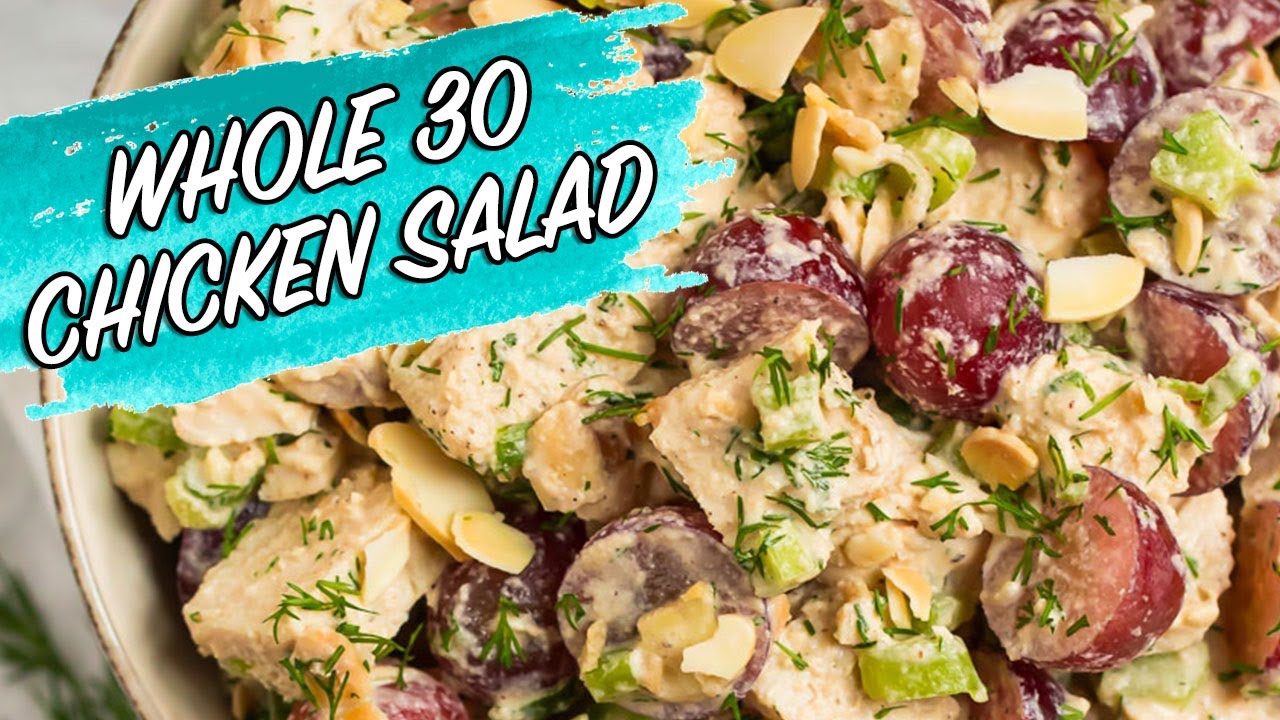 Whole 30 Chicken Salad | BEST Healthy Waldorf Chicken Salad!