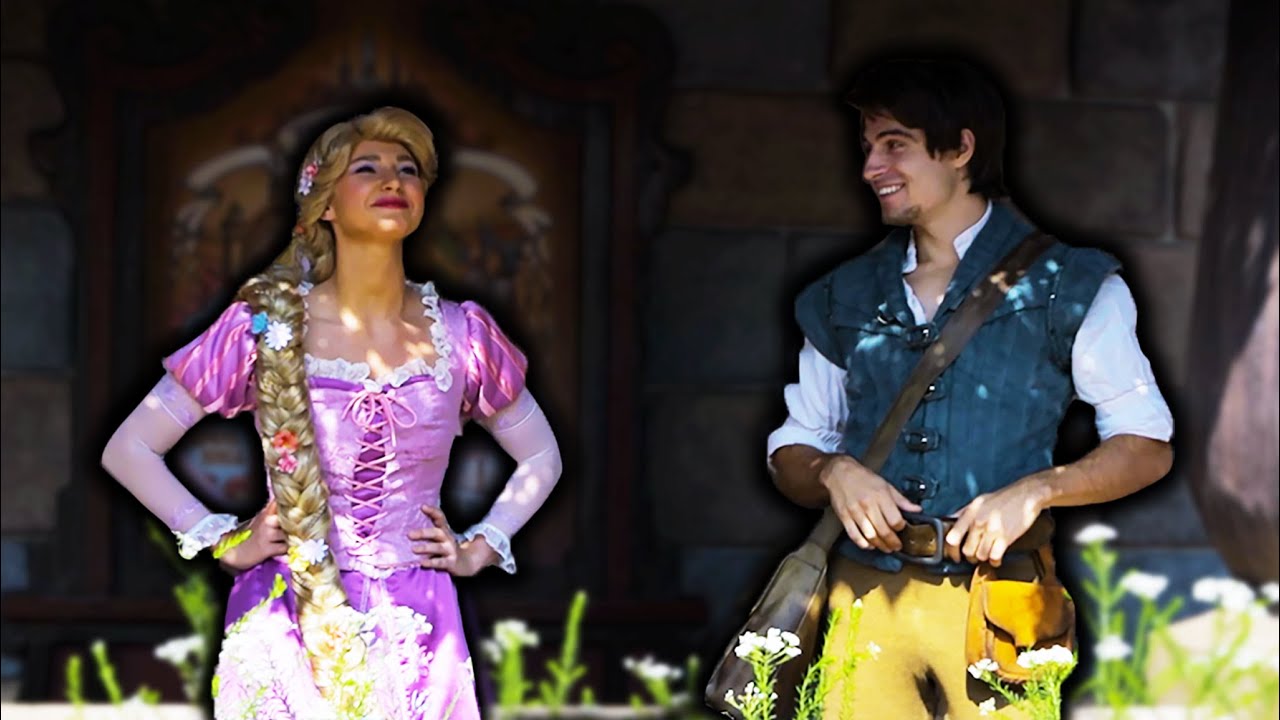 Rapunzel & Flynn TRY NOT TO LAUGH In Disneyland! | Disneyland Meet & Greets