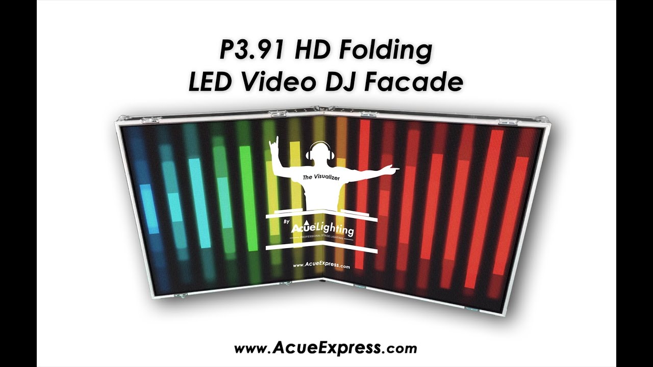 Acue Lighting - Portable Folding P3.91 LED Screen System/ DJ Stage & Club Lighting Design Setup
