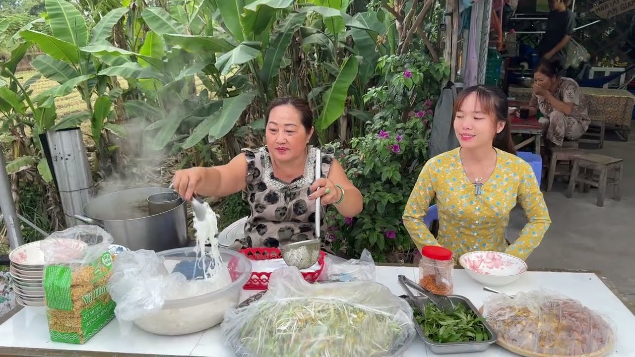 Cùng Mợ Sáu Bán Bún Cá Cho Bà Con Ăn Sáng / Nhà Quê #590