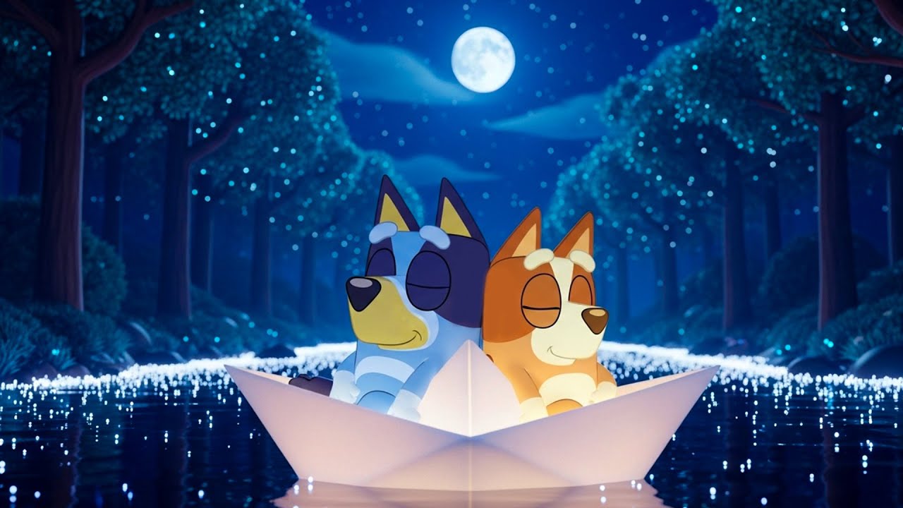 NO ADS Ultimate Relaxation with Bluey and Bingo🌌  Calm Piano & Night Ambience for Deep Restful Night
